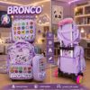 صورة طقم حقيبة ظهر مدرسية بعجلات  (3 قطع)  ( BRONCO ) مقاس 14 للحضانة kg