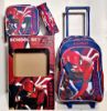 صورة  إليجانت ( Elegant Bag ) طقم شنطة مدرسية بالتروللي ( 3 قطع ) - Spider Man - مقاس 17 