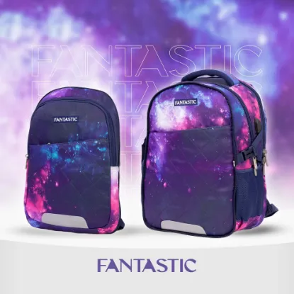صورة حقيبة مدرسية 2 في 1 قابلة للفصل من Fantastic -(شنطة للمدرسة + شنطة للدروس والأنشطة)