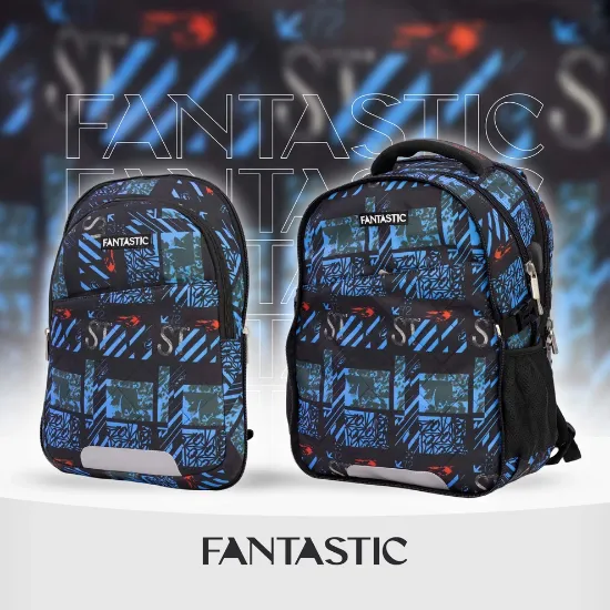 صورة حقيبة مدرسية 2 في 1 قابلة للفصل من Fantastic - تصميم جرافيتي عصري (حقيبة للمدرسة + حقيبة منفصلة للدروس والرياضة)