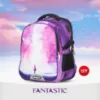 صورة حقيبة ظهر مدرسية للبنات من Fantastic - مقاس 18 - تصميم مجرة الفضاء والفتاة المتأملة