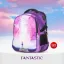 صورة حقيبة ظهر مدرسية للبنات من Fantastic - مقاس 18 - تصميم مجرة الفضاء والفتاة المتأملة