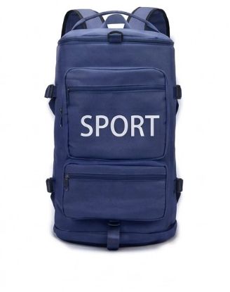 صورة حقيبة الظهر الرياضية ومتعددة الاستخدامات "SPORT"- كحلي – الشريك المثالي للنادي، السفر، واليوميات